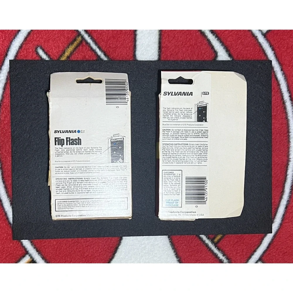 Lot of 2 Sylvania FlipFlash Super 10 Two Pack & One Pack Blue Dot Flashbar